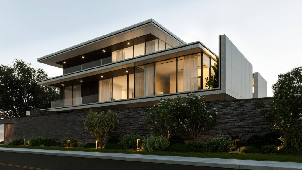 Luxury villa in Dubai with private swimming pool and landscaped garden