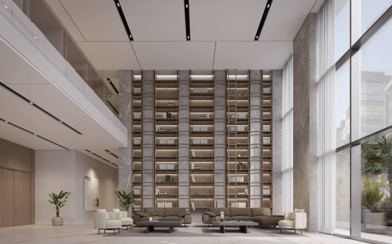 Modern Dubai residential development financed through a home mortgage